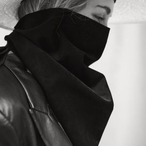 Janessa Leone Bandana - Black Suede